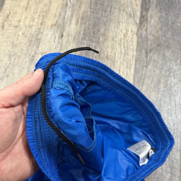 Nike Y2K Track Pants Mens L Blue Nylon Windbreaker Joggers Zip Ankle Leg Swoosh - Picture 7 of 13